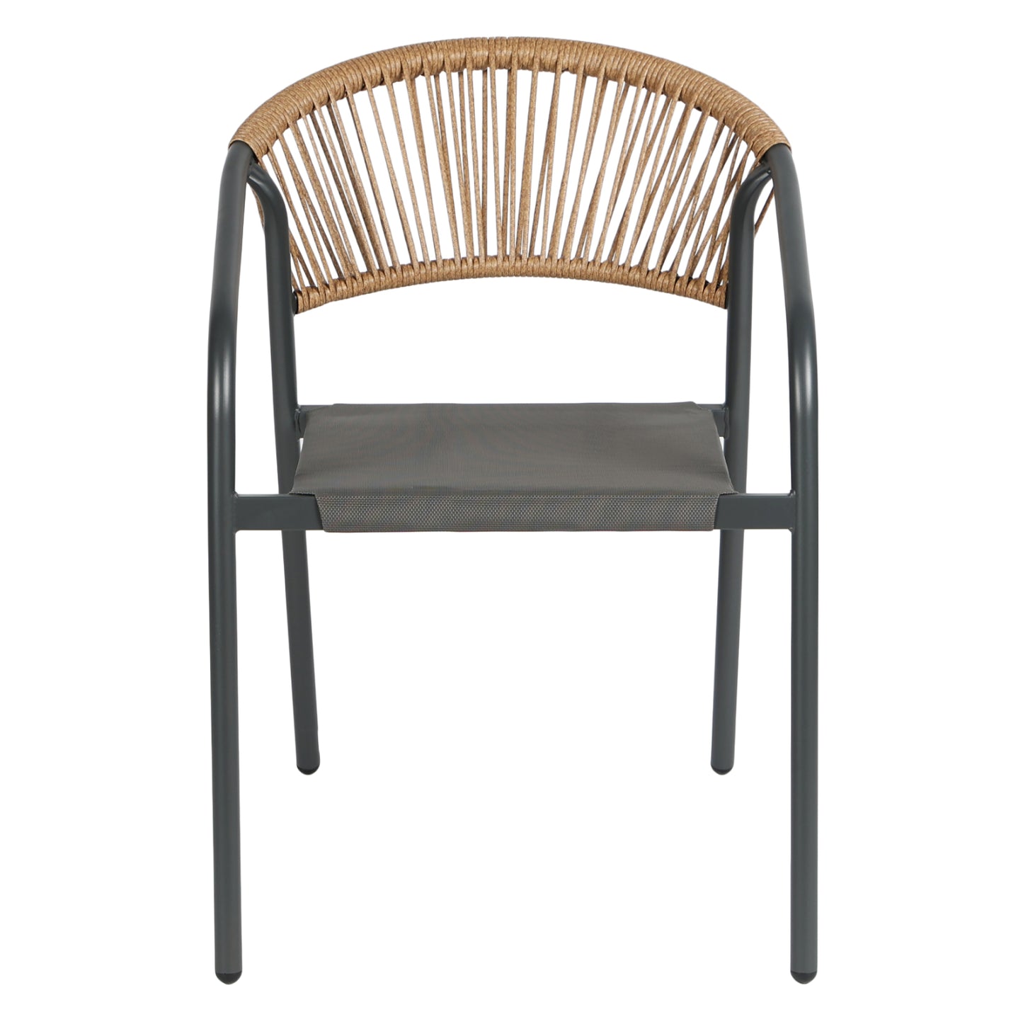 ΠΟΛΥΘΡΟΝΑ HOMAN HM6430.01 ΓΚΡΙ ΜΕΤΑΛΛΟ & TEXTILENE--ΜΠΕΖ P.E.RATTAN 53x58x75Υεκ