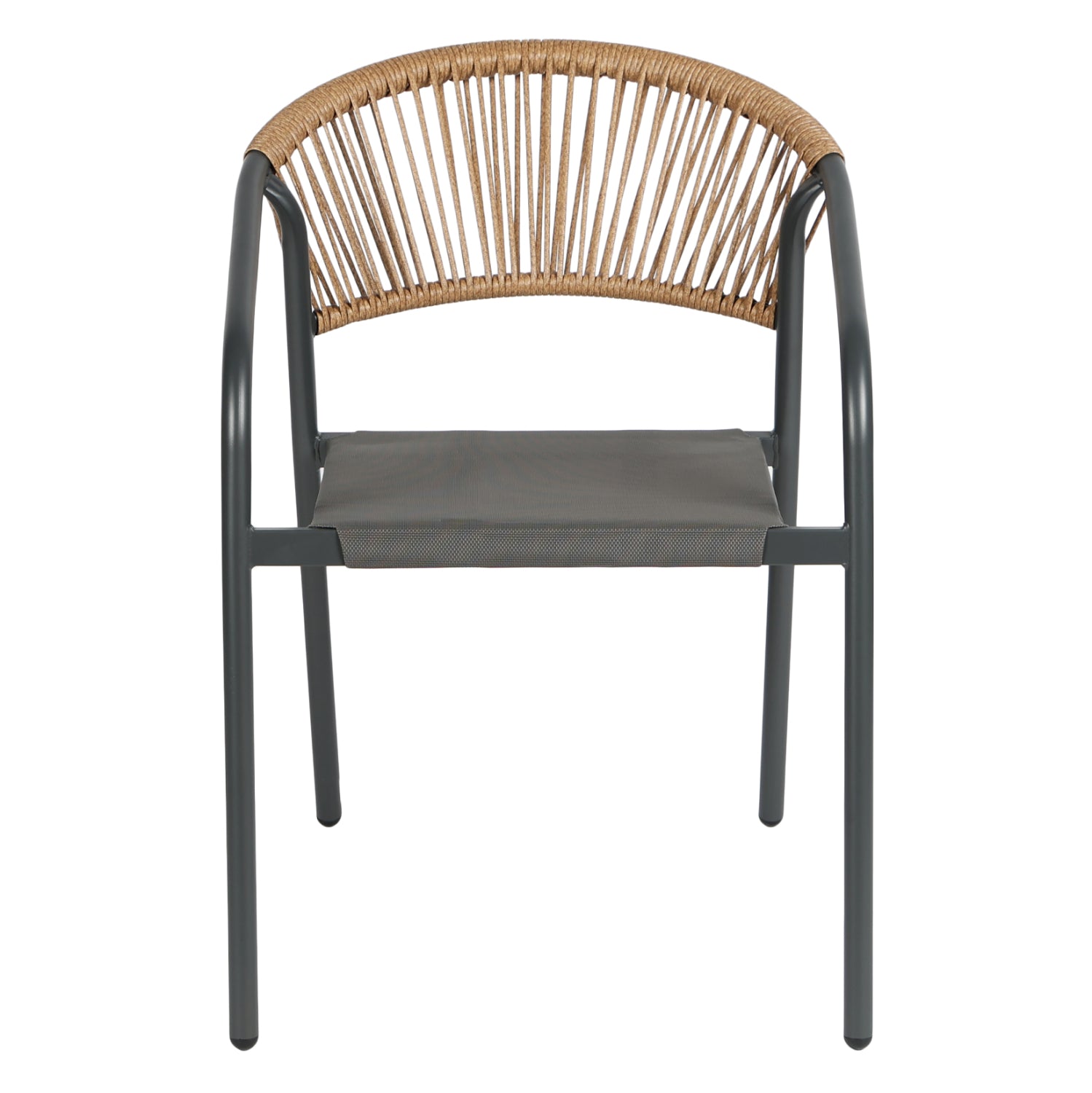 ΠΟΛΥΘΡΟΝΑ HOMAN HM6430.01 ΓΚΡΙ ΜΕΤΑΛΛΟ & TEXTILENE--ΜΠΕΖ P.E.RATTAN 53x58x75Υεκ