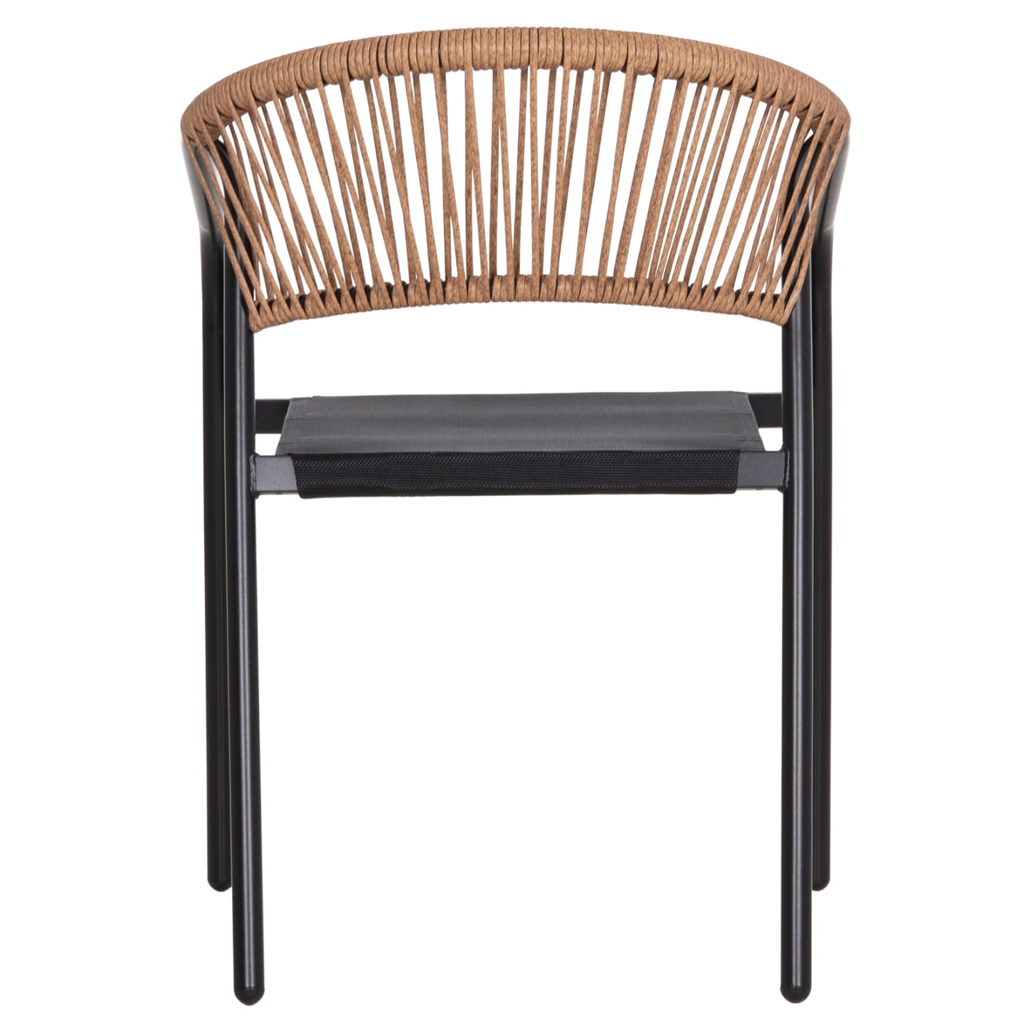 ΠΟΛΥΘΡΟΝΑ HOMAN HM6430.03 ΜΑΥΡΟ ΜΕΤΑΛΛΟ & TEXTILENE--ΜΠΕΖ P.E.RATTAN 53x58x75Υεκ