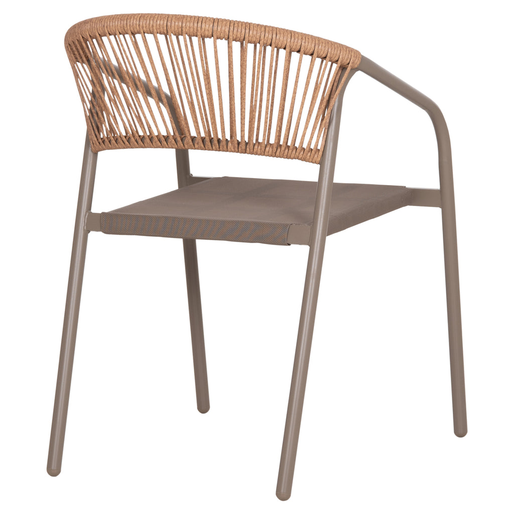 ΠΟΛΥΘΡΟΝΑ HOMAN HM6430.04 ΣΑΜΠΑΝΙ ΜΕΤΑΛΛΟ & TEXTILENE--ΜΠΕΖ P.E.RATTAN 53x58x75Υεκ