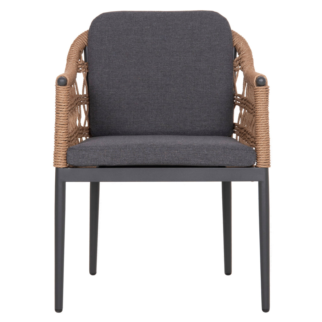 ΠΟΛΥΘΡΟΝΑ BOXER HM6556.01 ΑΛΟΥΜΙΝΙΟ & OLEFIN ΓΚΡΙ-TWIST WICKER 58x60x80Yεκ
