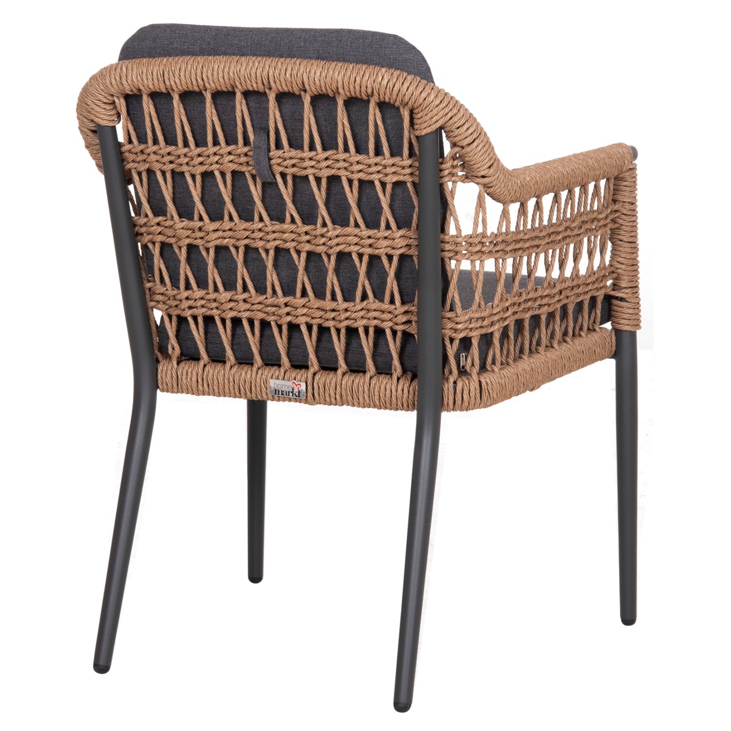 ΠΟΛΥΘΡΟΝΑ BOXER HM6556.01 ΑΛΟΥΜΙΝΙΟ & OLEFIN ΓΚΡΙ-TWIST WICKER 58x60x80Yεκ