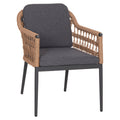 ΠΟΛΥΘΡΟΝΑ BOXER HM6556.01 ΑΛΟΥΜΙΝΙΟ & OLEFIN ΓΚΡΙ-TWIST WICKER 58x60x80Yεκ