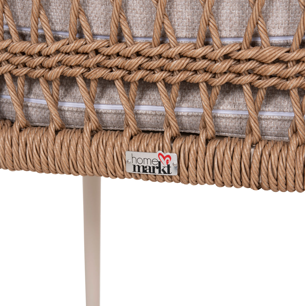 ΠΟΛΥΘΡΟΝΑ BOXER HM6556.02 ΑΛΟΥΜΙΝΙΟ & OLEFIN ΜΠΕΖ-TWIST WICKER 58x60x80Yεκ