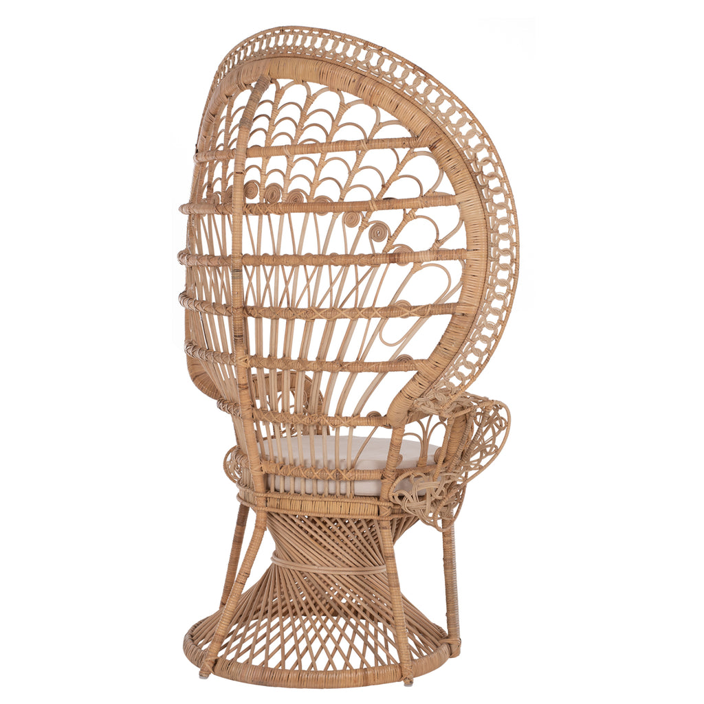 ΠΟΛΥΘΡΟΝΑ ROYAL PEACOCK Β' ΔΙΑΛΟΓΗΣ HM9342 RATTAN ΣΕ ΦΥΣΙΚΟ 114x72x150Yεκ.