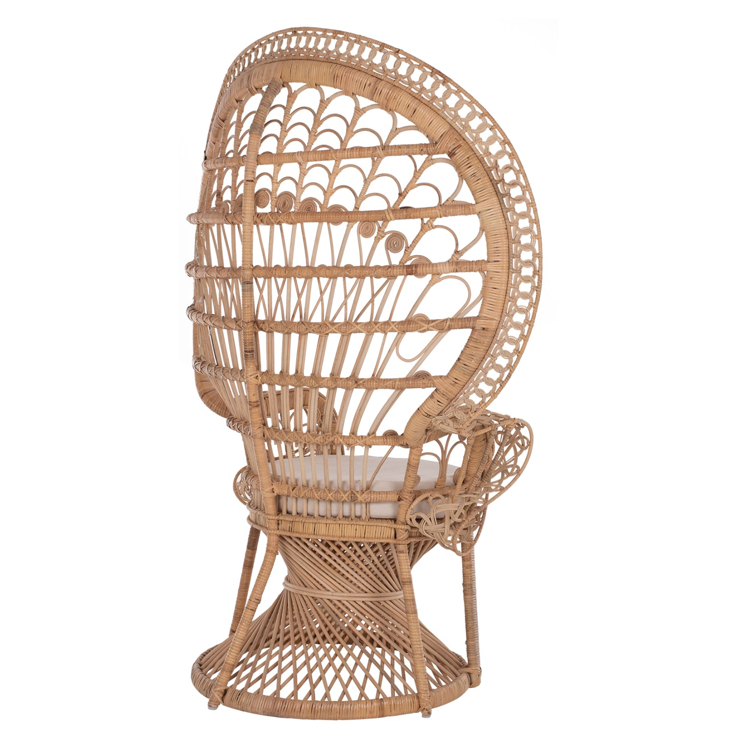 ΠΟΛΥΘΡΟΝΑ ROYAL PEACOCK Β' ΔΙΑΛΟΓΗΣ HM9342 RATTAN ΣΕ ΦΥΣΙΚΟ 114x72x150Yεκ.