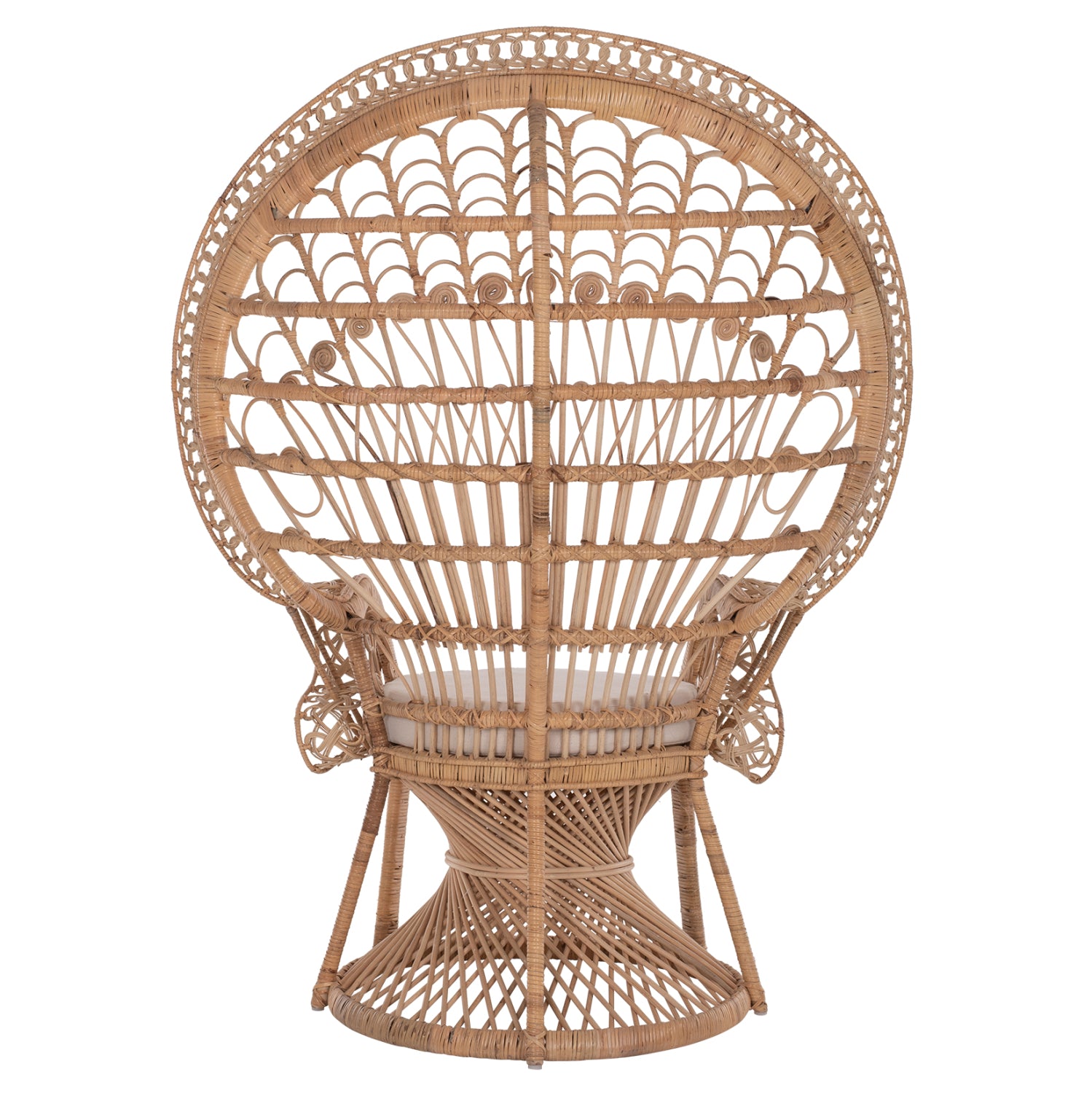 ΠΟΛΥΘΡΟΝΑ ROYAL PEACOCK Β' ΔΙΑΛΟΓΗΣ HM9342 RATTAN ΣΕ ΦΥΣΙΚΟ 114x72x150Yεκ.