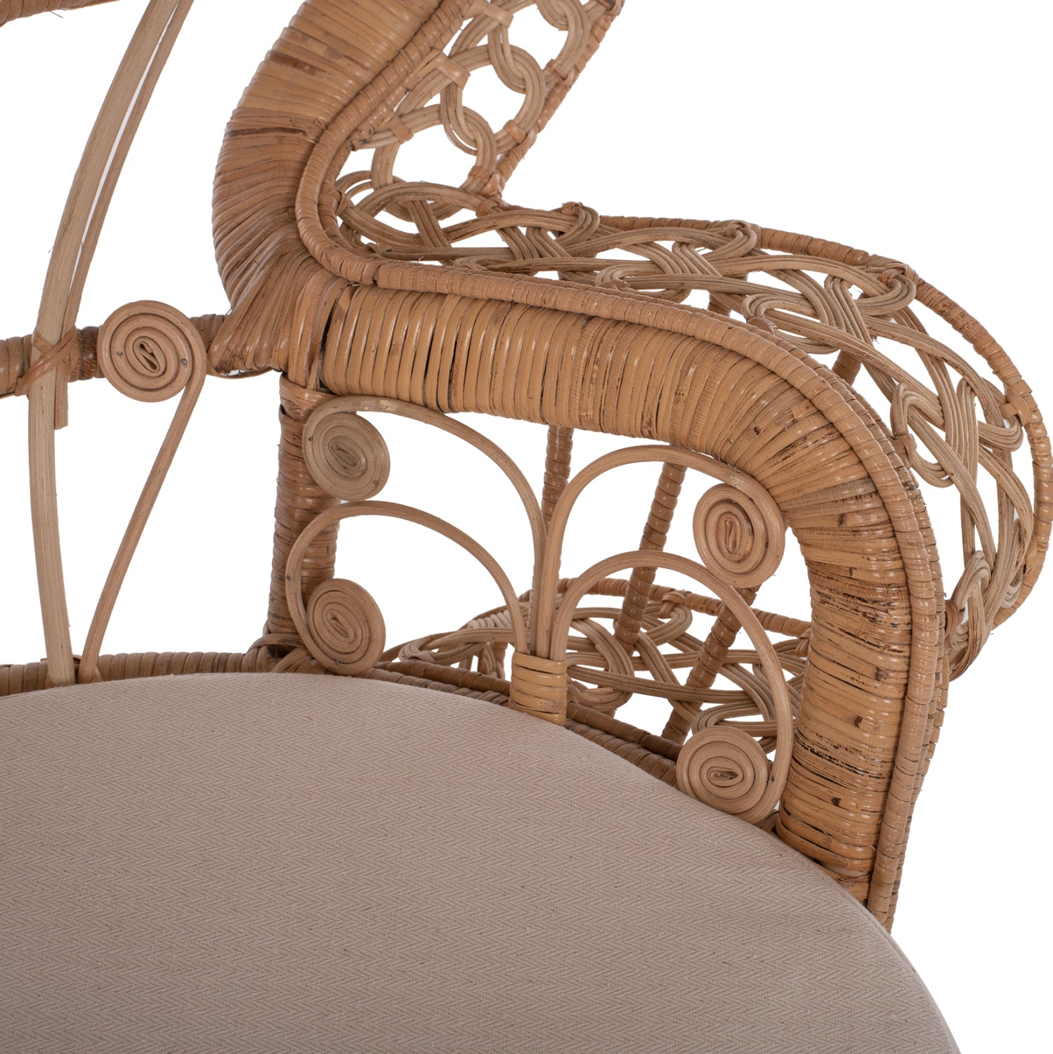 ΠΟΛΥΘΡΟΝΑ ROYAL PEACOCK Β' ΔΙΑΛΟΓΗΣ HM9342 RATTAN ΣΕ ΦΥΣΙΚΟ 114x72x150Yεκ.