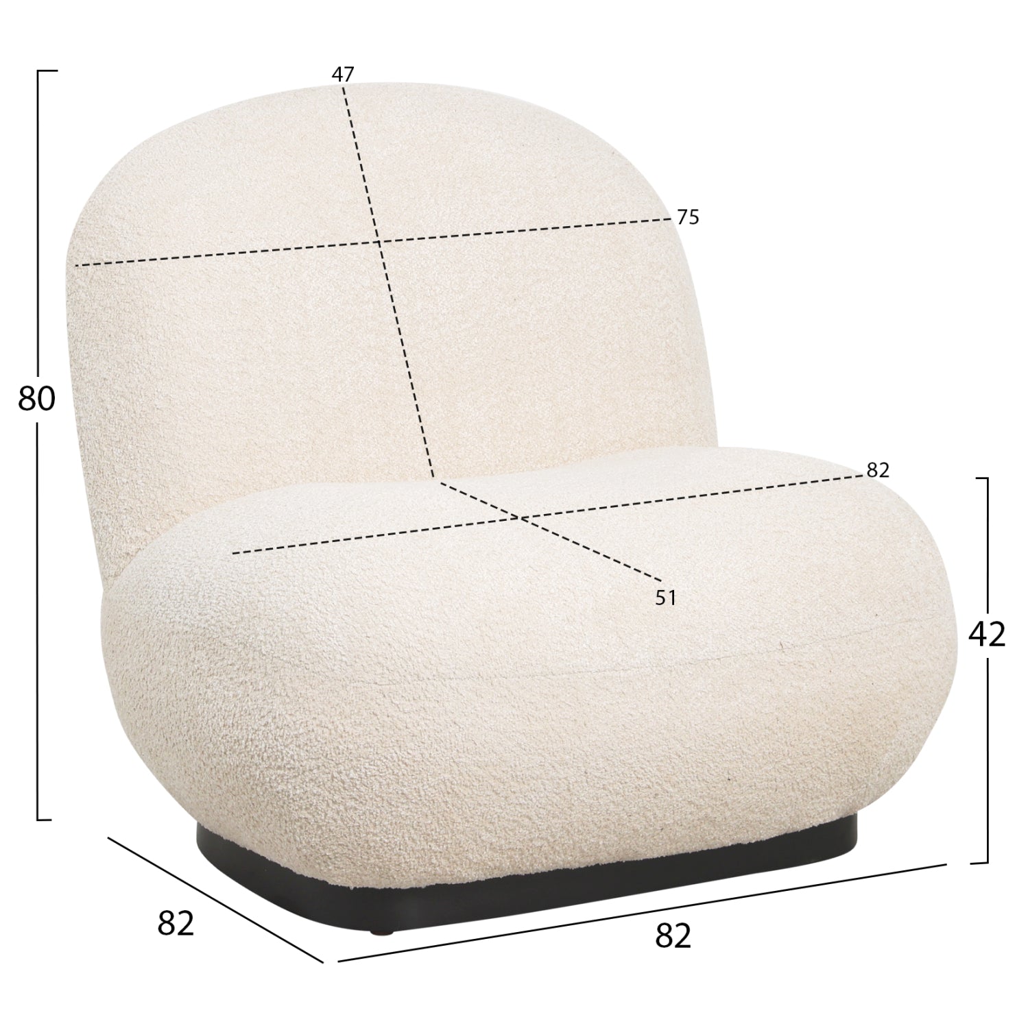 ΠΟΛΥΘΡΟΝΑ BEANY HM9591.06 ΕΚΡΟΥ ΜΠΟΥΚΛΕ ΥΦΑΣΜΑ 85x82x77Υ εκ.