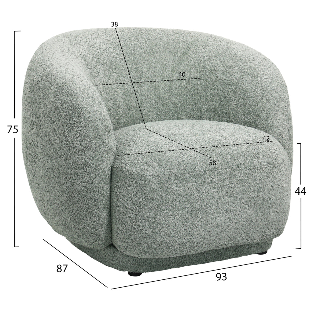 ΠΟΛΥΘΡΟΝΑ KARPEN HM9600.05 ΦΥΣΤΙΚΙ ΜΠΟΥΚΛΕ ΥΦΑΣΜΑ 93x87x78Υ εκ.