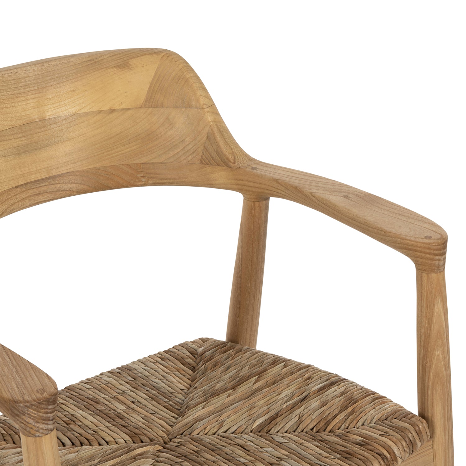 ΠΟΛΥΘΡΟΝΑ KINGSLEY HM9634.01 ΞΥΛΟ TEAK & ΨΑΘΑ ΣΕ ΦΥΣΙΚΟ ΧΡΩΜΑ 57,5x54x80Yεκ.