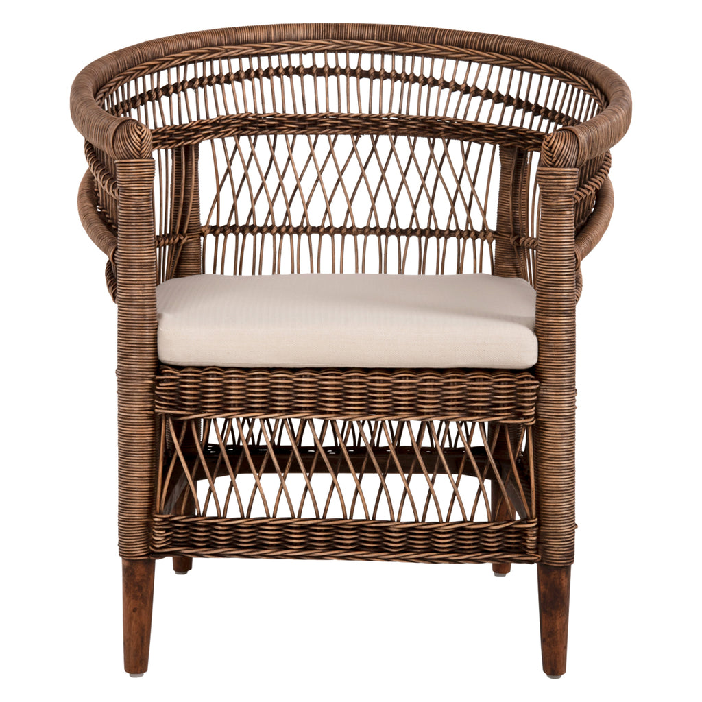 ΠΟΛΥΘΡΟΝΑ MALAWI HM9635.01 ΞΥΛΟ ΜΑΟΝΙ & RATTAN--Β'ΔΙΑΛΟΓΗΣ 80x70x86Υεκ.