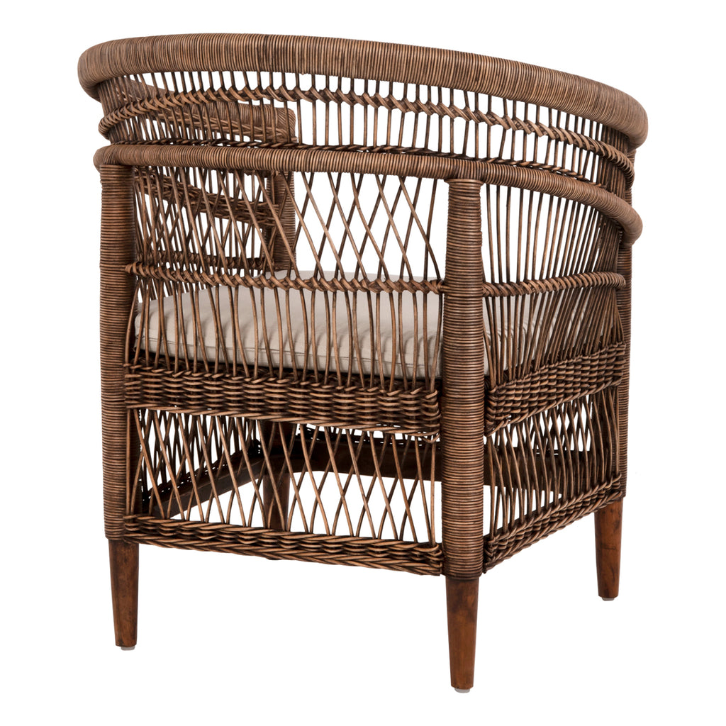 ΠΟΛΥΘΡΟΝΑ MALAWI HM9635.01 ΞΥΛΟ ΜΑΟΝΙ & RATTAN--Β'ΔΙΑΛΟΓΗΣ 80x70x86Υεκ.