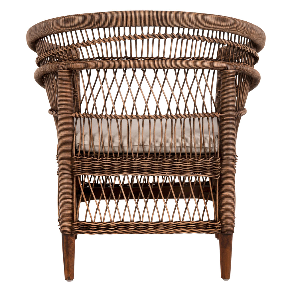 ΠΟΛΥΘΡΟΝΑ MALAWI HM9635.01 ΞΥΛΟ ΜΑΟΝΙ & RATTAN--Β'ΔΙΑΛΟΓΗΣ 80x70x86Υεκ.