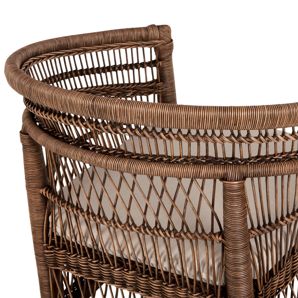 ΠΟΛΥΘΡΟΝΑ MALAWI HM9635.01 ΞΥΛΟ ΜΑΟΝΙ & RATTAN--Β'ΔΙΑΛΟΓΗΣ 80x70x86Υεκ.