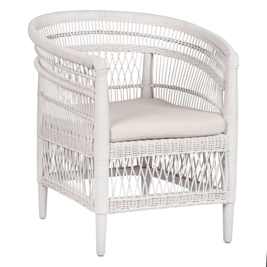 ΠΟΛΥΘΡΟΝΑ MALAWI HM9635.02 ΞΥΛΟ ΜΑΟΝΙ ΜΕ RATTAN ΛΕΥΚΟ--Β'ΔΙΑΛΟΓΗΣ 80x70x86Υεκ.
