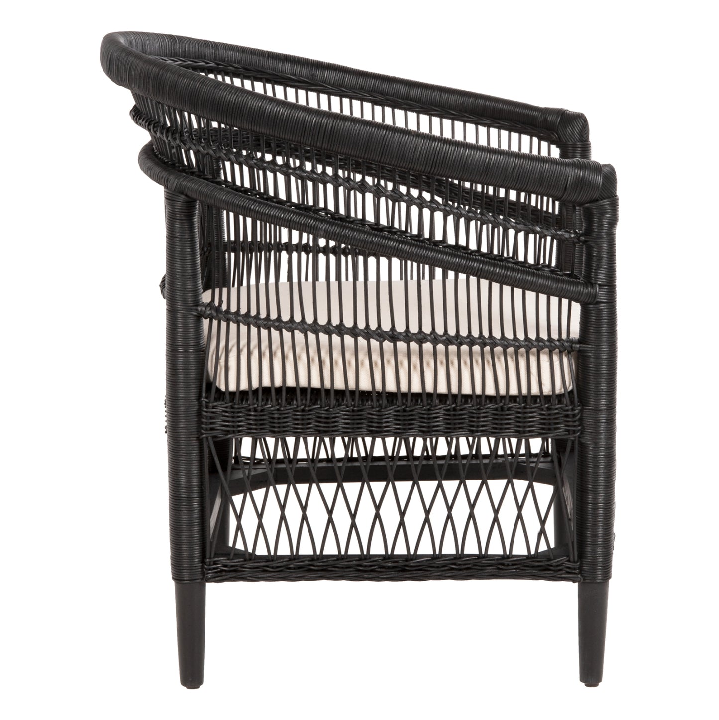 ΠΟΛΥΘΡΟΝΑ MALAWI HM9635.03 ΞΥΛΟ ΜΑΟΝΙ ΜΕ RATTAN ΜΑΥΡΟ--Β'ΔΙΑΛΟΓΗΣ 80x70x86Υεκ.