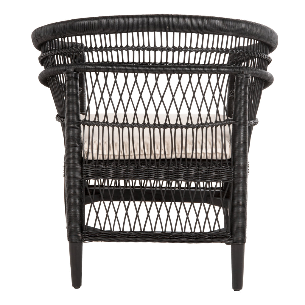 ΠΟΛΥΘΡΟΝΑ MALAWI HM9635.03 ΞΥΛΟ ΜΑΟΝΙ ΜΕ RATTAN ΜΑΥΡΟ--Β'ΔΙΑΛΟΓΗΣ 80x70x86Υεκ.