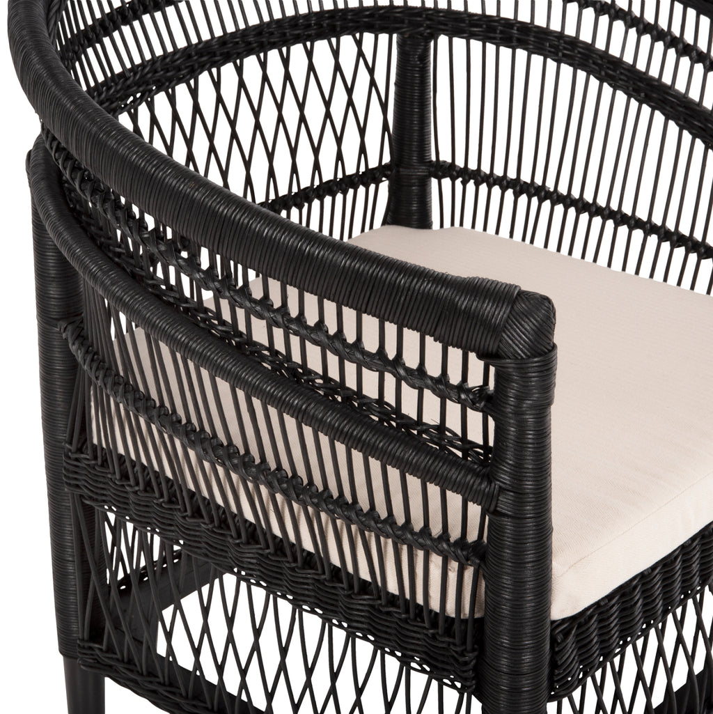 ΠΟΛΥΘΡΟΝΑ MALAWI HM9635.03 ΞΥΛΟ ΜΑΟΝΙ ΜΕ RATTAN ΜΑΥΡΟ--Β'ΔΙΑΛΟΓΗΣ 80x70x86Υεκ.