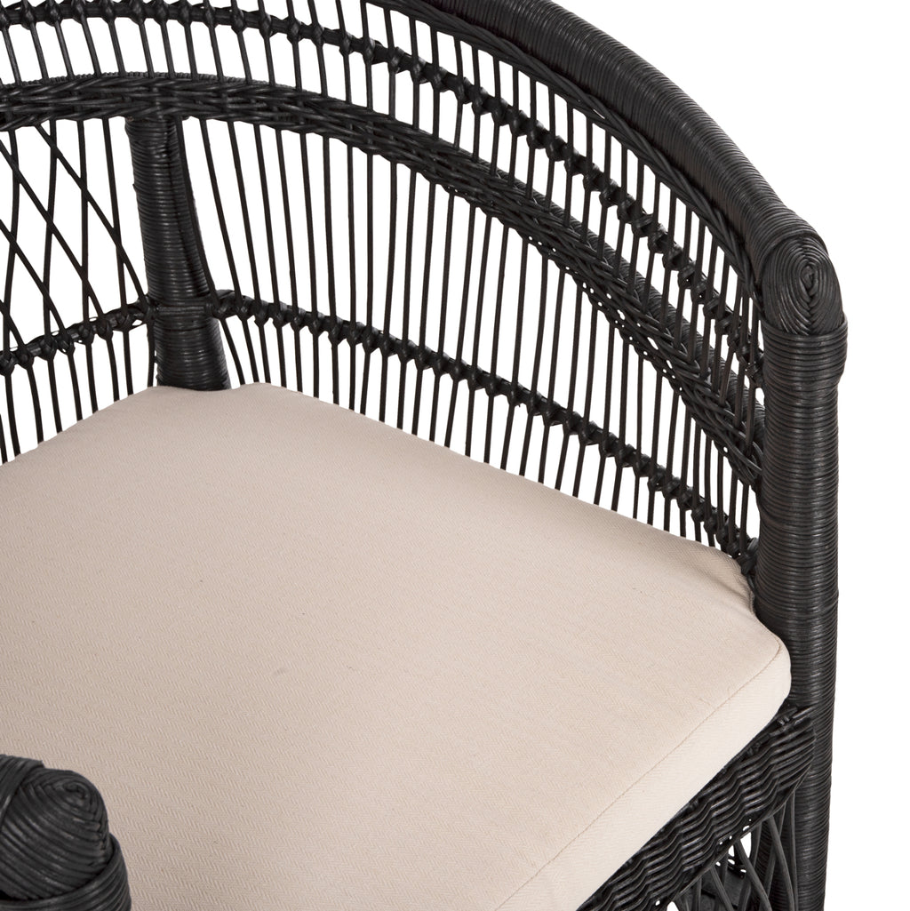 ΠΟΛΥΘΡΟΝΑ MALAWI HM9635.03 ΞΥΛΟ ΜΑΟΝΙ ΜΕ RATTAN ΜΑΥΡΟ--Β'ΔΙΑΛΟΓΗΣ 80x70x86Υεκ.