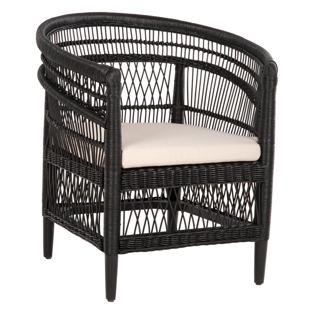 ΠΟΛΥΘΡΟΝΑ MALAWI HM9635.03 ΞΥΛΟ ΜΑΟΝΙ ΜΕ RATTAN ΜΑΥΡΟ--Β'ΔΙΑΛΟΓΗΣ 80x70x86Υεκ.