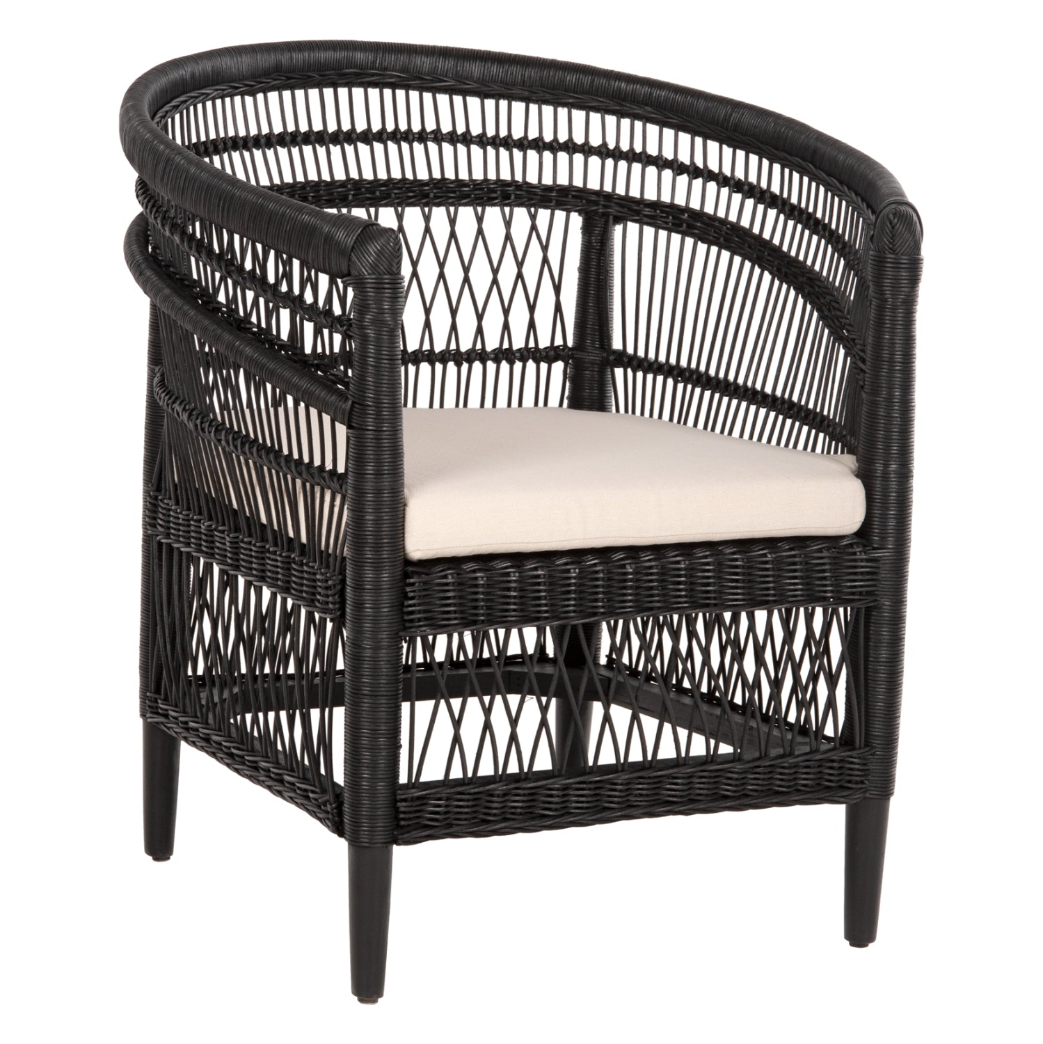 ΠΟΛΥΘΡΟΝΑ MALAWI HM9635.03 ΞΥΛΟ ΜΑΟΝΙ ΜΕ RATTAN ΜΑΥΡΟ--Β'ΔΙΑΛΟΓΗΣ 80x70x86Υεκ.