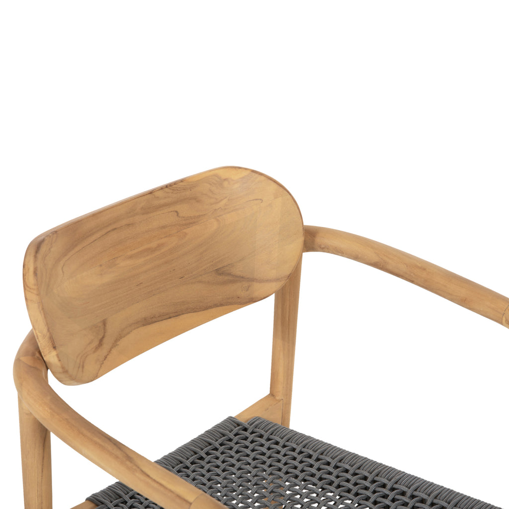 ΠΟΛΥΘΡΟΝΑ OSLO HM9636.08 ΞΥΛΟ TEAK ΦΥΣΙΚΟ & ΣΧΟΙΝΙ--B’ΔΙΑΛΟΓΗΣ 55x54x80Yεκ.