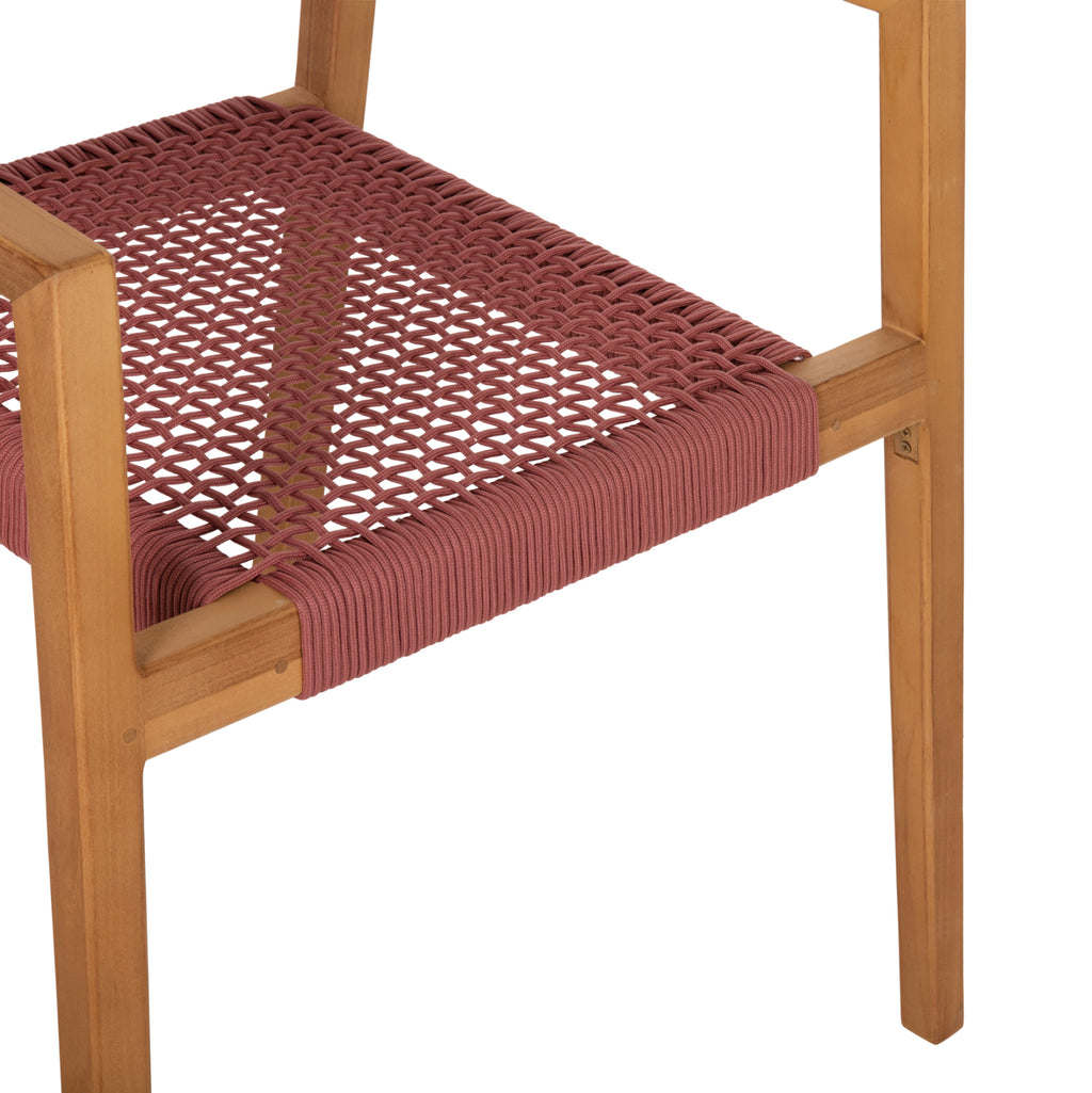 ΠΟΛΥΘΡΟΝΑ CHARLOTTE HM9637.06 ΞΥΛΟ TEAK & ΡΟΖ ΣΧΟΙΝΙ--B'ΔΙΑΛΟΓΗΣ 59x54x83Y εκ.