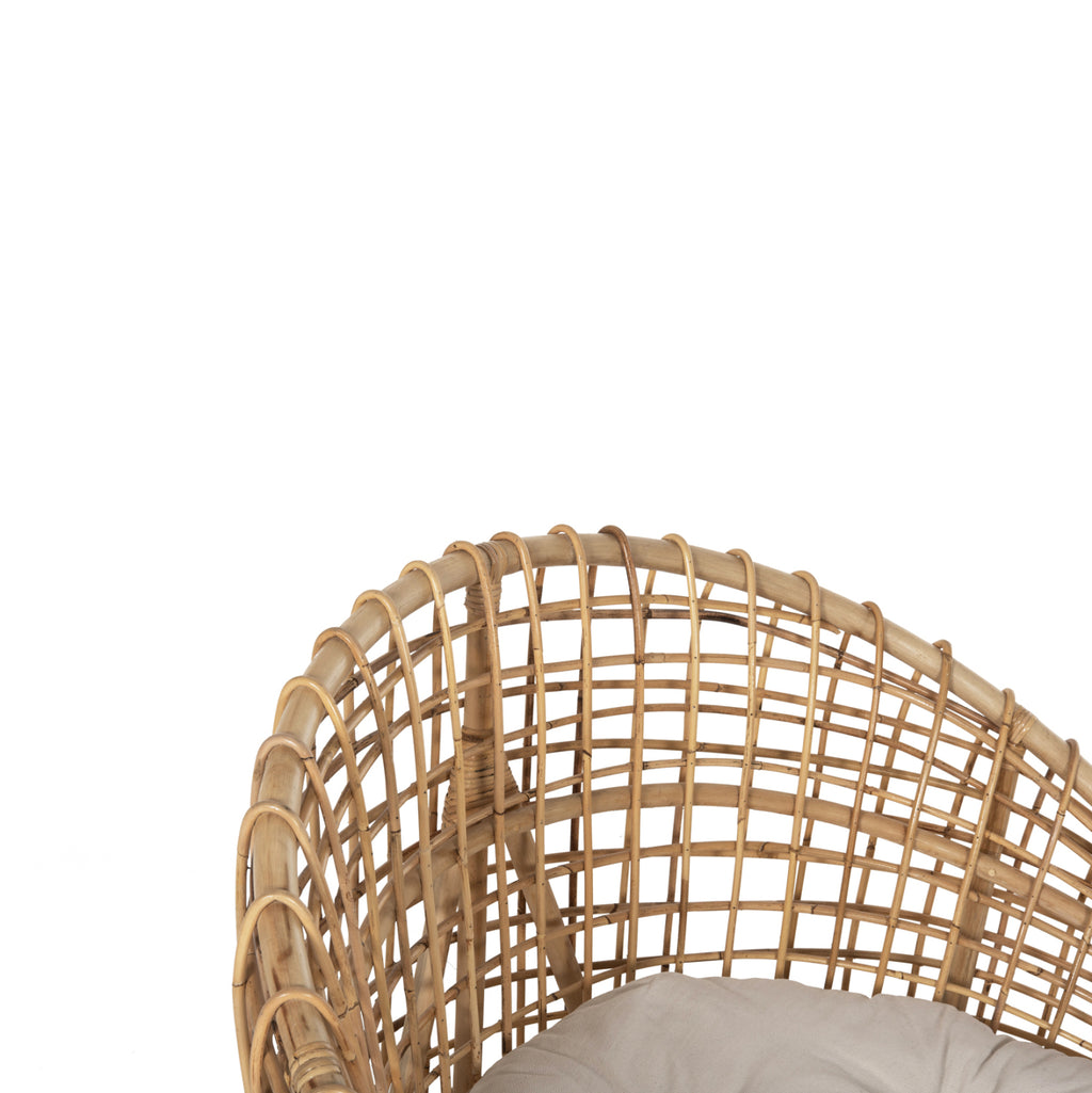 ΠΟΛΥΘΡΟΝΑ ENTO HM9814 RATTAN ΣΕ ΦΥΣΙΚΟ-ΜΠΕΖ ΜΑΞΙΛΑΡΙ 85x75x67Yεκ.