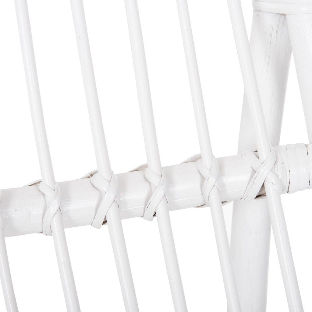 ΠΟΛΥΘΡΟΝΑ GRINN HM9815.03 ΡΑΒΔΟΙ RATTAN ΣΕ ΛΕΥΚΟ 56,5x73,5x79,5Υ εκ.
