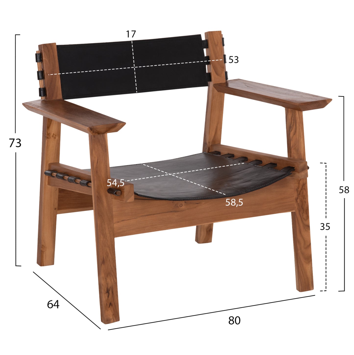 ΠΟΛΥΘΡΟΝΑ KONNA HM9928.01 TEAK ΞΥΛΟ ΣΕ ΦΥΣΙΚΟ-ΔΕΡΜΑ ΑΓΕΛΑΔΟΣ ΣΕ ΜΑΥΡΟ 80x64x73Υεκ.
