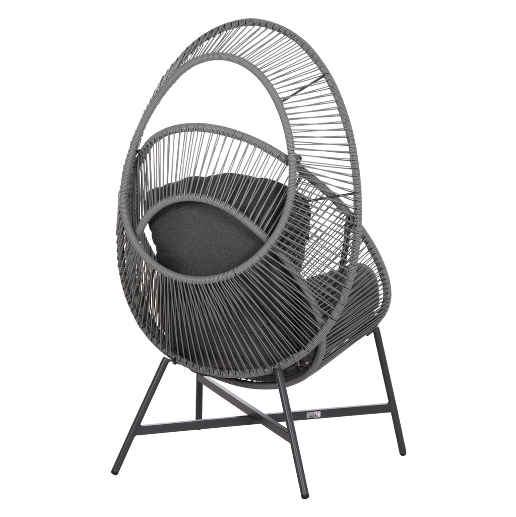 ΠΟΛΥΘΡΟΝΑ-ΦΩΛΙΑ RULER HM6506.01 ΓΚΡΙ ΜΕΤΑΛΛΟ-P.E.RATTAN-ΜΑΞΙΛΑΡΙΑ 90x85x154Υεκ