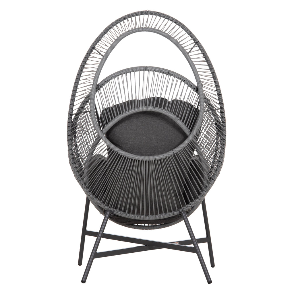 ΠΟΛΥΘΡΟΝΑ-ΦΩΛΙΑ RULER HM6506.01 ΓΚΡΙ ΜΕΤΑΛΛΟ-P.E.RATTAN-ΜΑΞΙΛΑΡΙΑ 90x85x154Υεκ