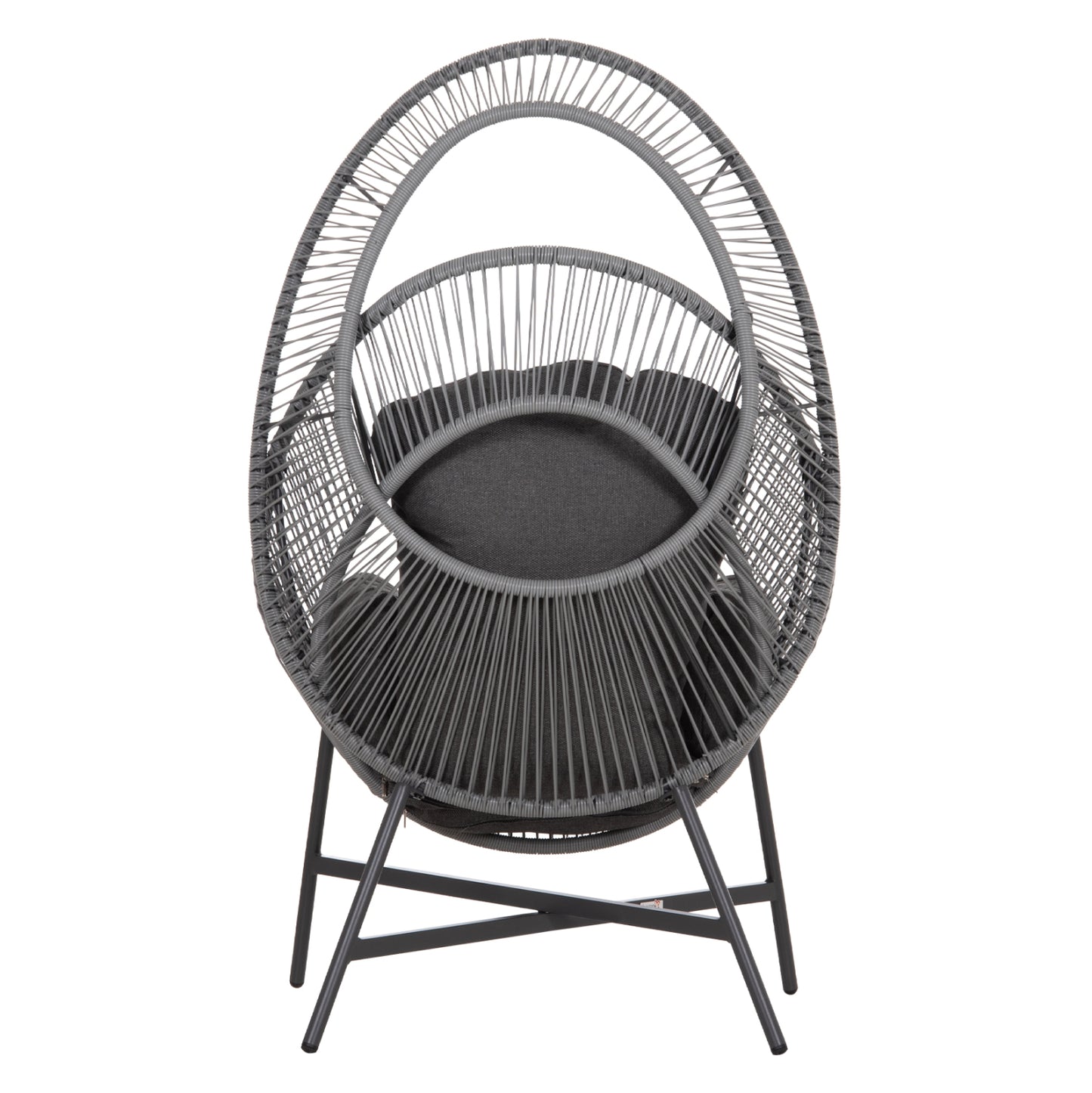 ΠΟΛΥΘΡΟΝΑ-ΦΩΛΙΑ RULER HM6506.01 ΓΚΡΙ ΜΕΤΑΛΛΟ-P.E.RATTAN-ΜΑΞΙΛΑΡΙΑ 90x85x154Υεκ