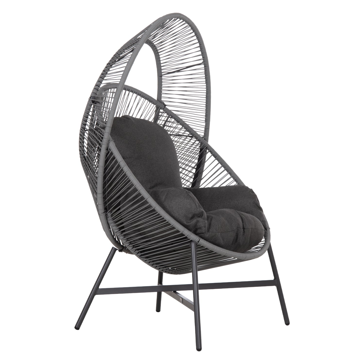 ΠΟΛΥΘΡΟΝΑ-ΦΩΛΙΑ RULER HM6506.01 ΓΚΡΙ ΜΕΤΑΛΛΟ-P.E.RATTAN-ΜΑΞΙΛΑΡΙΑ 90x85x154Υεκ