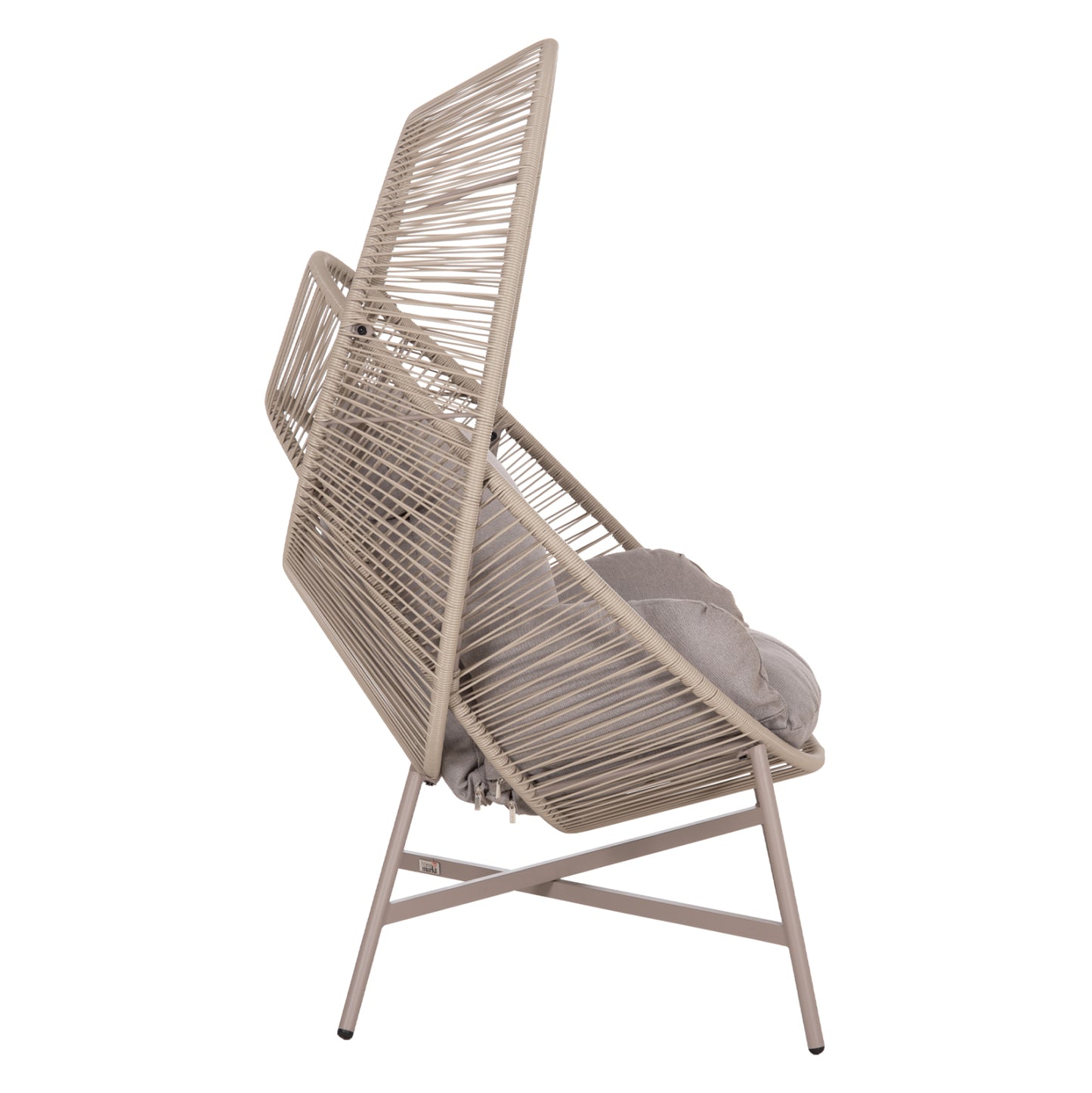 ΠΟΛΥΘΡΟΝΑ-ΦΩΛΙΑ RULER HM6506.02 ΜΟΚΑ ΜΕΤΑΛΛΟ-P.E.RATTAN--ΓΚΡΙ ΜΑΞΙΛΑΡΙΑ 90x85x154Υεκ