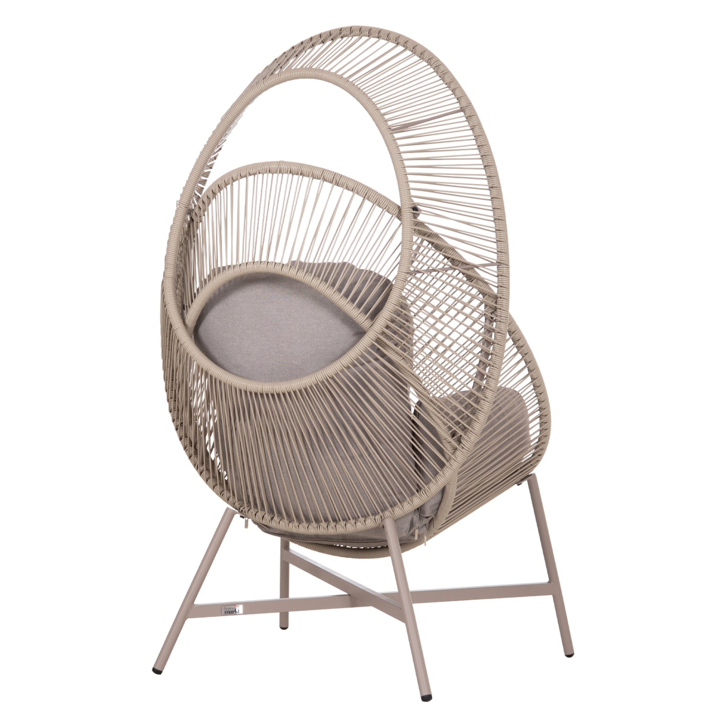 ΠΟΛΥΘΡΟΝΑ-ΦΩΛΙΑ RULER HM6506.02 ΜΟΚΑ ΜΕΤΑΛΛΟ-P.E.RATTAN--ΓΚΡΙ ΜΑΞΙΛΑΡΙΑ 90x85x154Υεκ