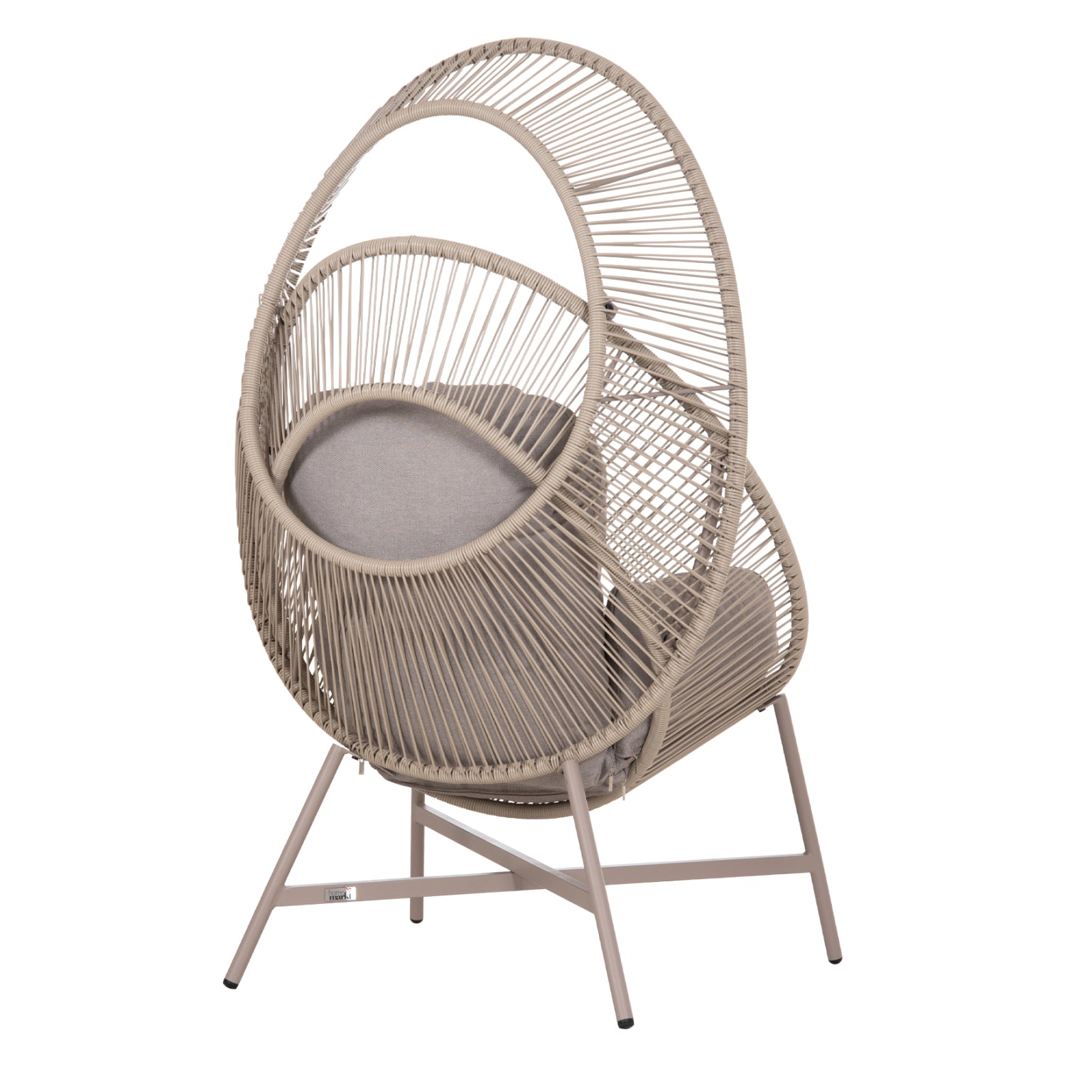 ΠΟΛΥΘΡΟΝΑ-ΦΩΛΙΑ RULER HM6506.02 ΜΟΚΑ ΜΕΤΑΛΛΟ-P.E.RATTAN--ΓΚΡΙ ΜΑΞΙΛΑΡΙΑ 90x85x154Υεκ