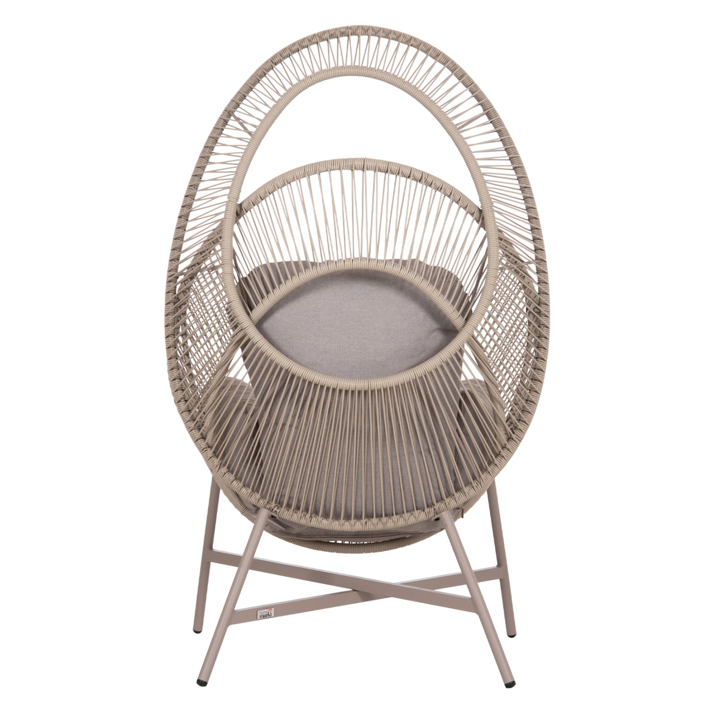 ΠΟΛΥΘΡΟΝΑ-ΦΩΛΙΑ RULER HM6506.02 ΜΟΚΑ ΜΕΤΑΛΛΟ-P.E.RATTAN--ΓΚΡΙ ΜΑΞΙΛΑΡΙΑ 90x85x154Υεκ