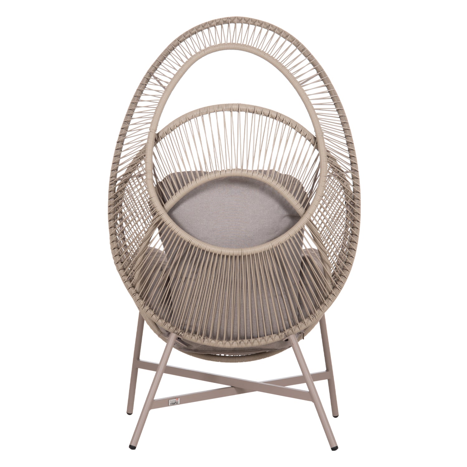 ΠΟΛΥΘΡΟΝΑ-ΦΩΛΙΑ RULER HM6506.02 ΜΟΚΑ ΜΕΤΑΛΛΟ-P.E.RATTAN--ΓΚΡΙ ΜΑΞΙΛΑΡΙΑ 90x85x154Υεκ