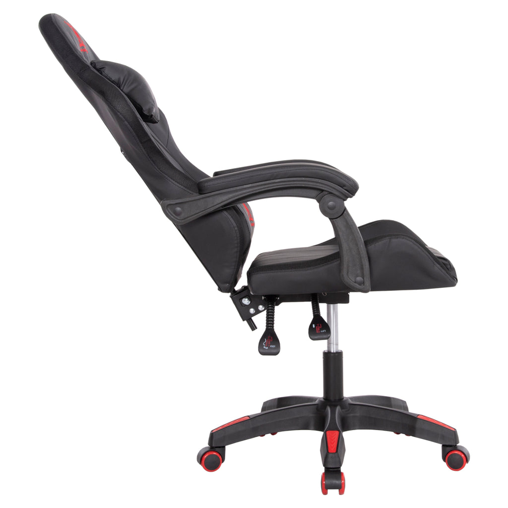 ΠΟΛΥΘΡΟΝΑ GAMING DARREN HM1203.01 ΜΑΥΡΟ-ΚΟΚΚΙΝΟ PVC 58.5x100x120Υεκ.