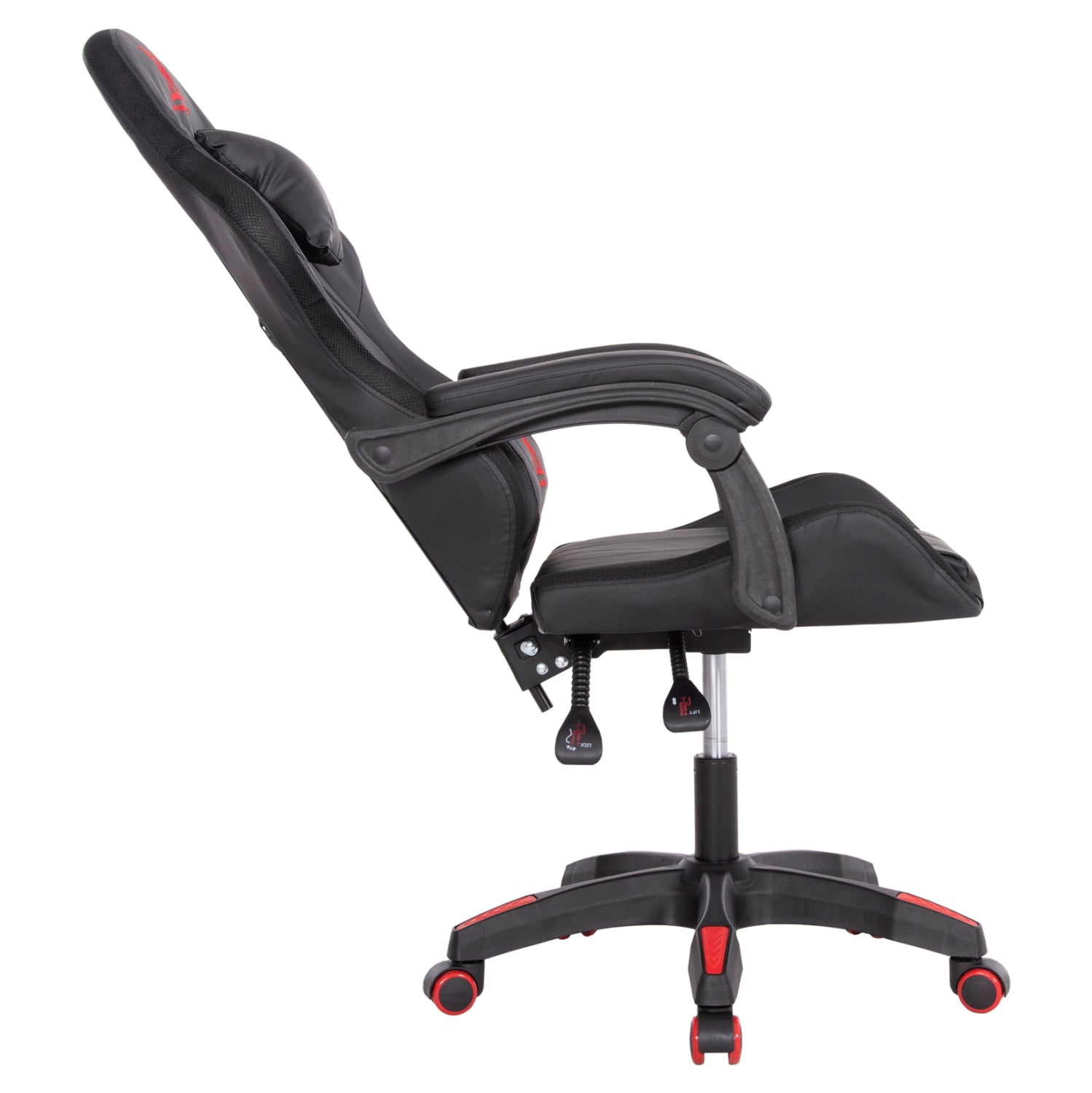 ΠΟΛΥΘΡΟΝΑ GAMING DARREN HM1203.01 ΜΑΥΡΟ-ΚΟΚΚΙΝΟ PVC 58.5x100x120Υεκ.