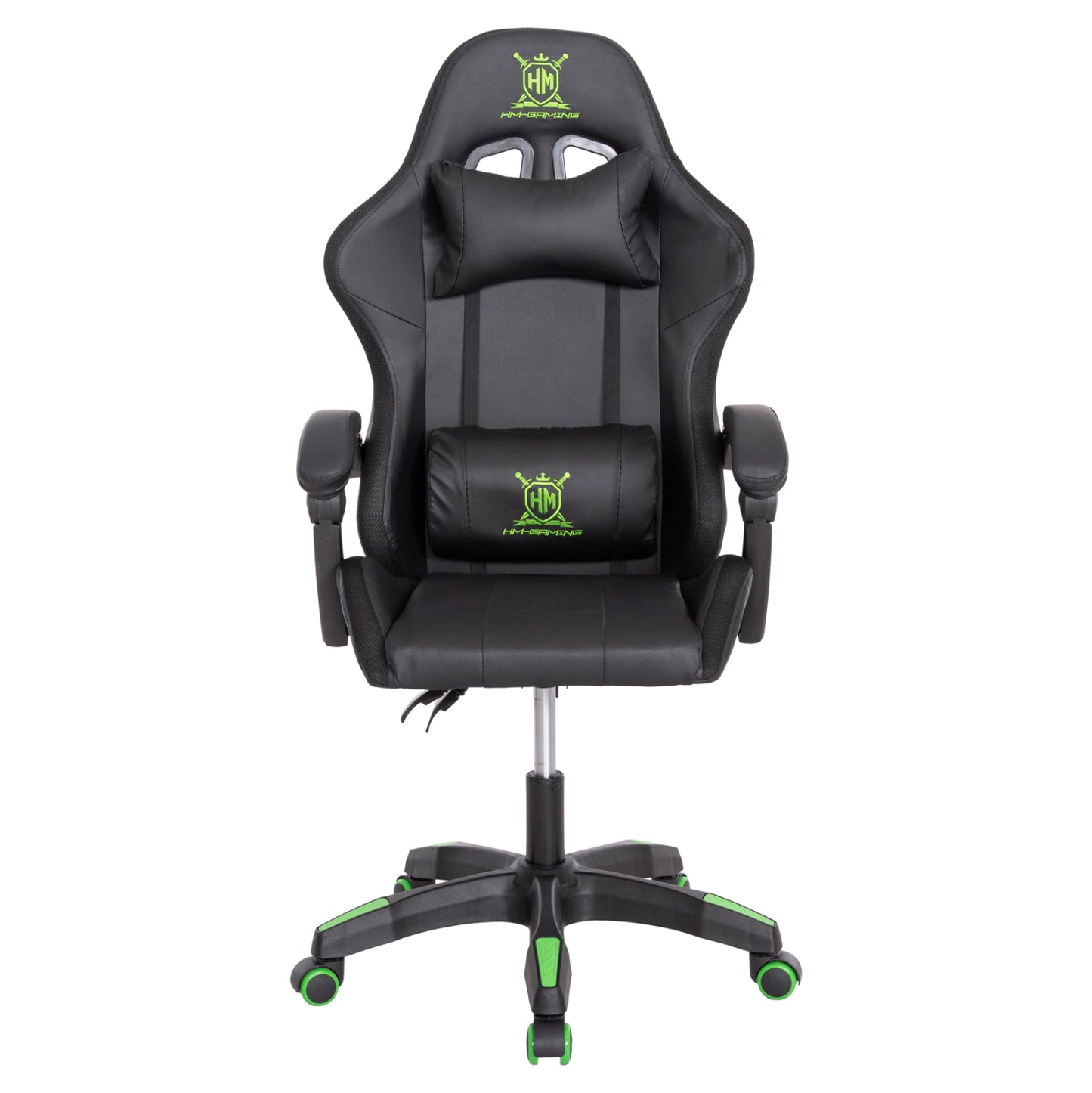 ΠΟΛΥΘΡΟΝΑ GAMING DARREN HM1203.03 ΜΑΥΡΟ-ΠΡΑΣΙΝΟ PVC 58.5x100x120Υεκ.