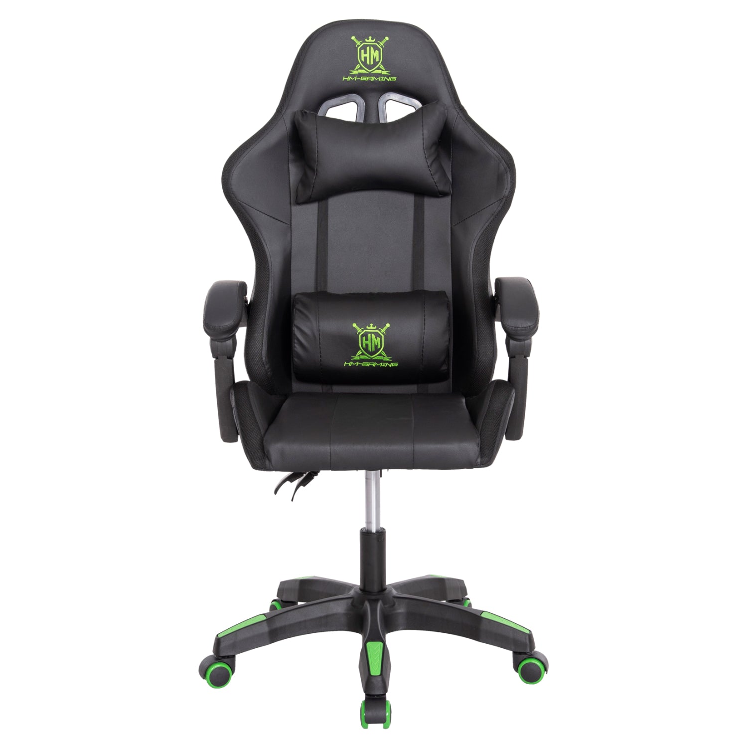 ΠΟΛΥΘΡΟΝΑ GAMING DARREN HM1203.03 ΜΑΥΡΟ-ΠΡΑΣΙΝΟ PVC 58.5x100x120Υεκ.