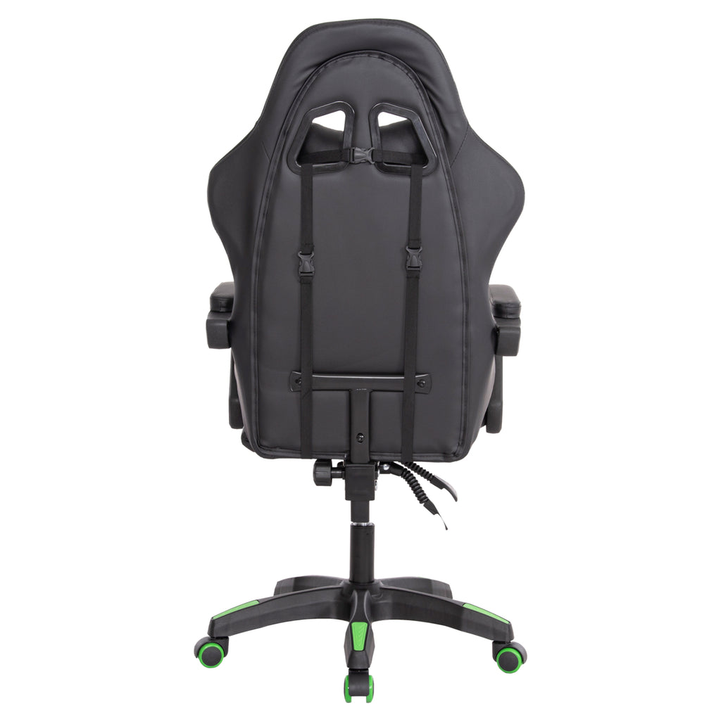 ΠΟΛΥΘΡΟΝΑ GAMING DARREN HM1203.03 ΜΑΥΡΟ-ΠΡΑΣΙΝΟ PVC 58.5x100x120Υεκ.