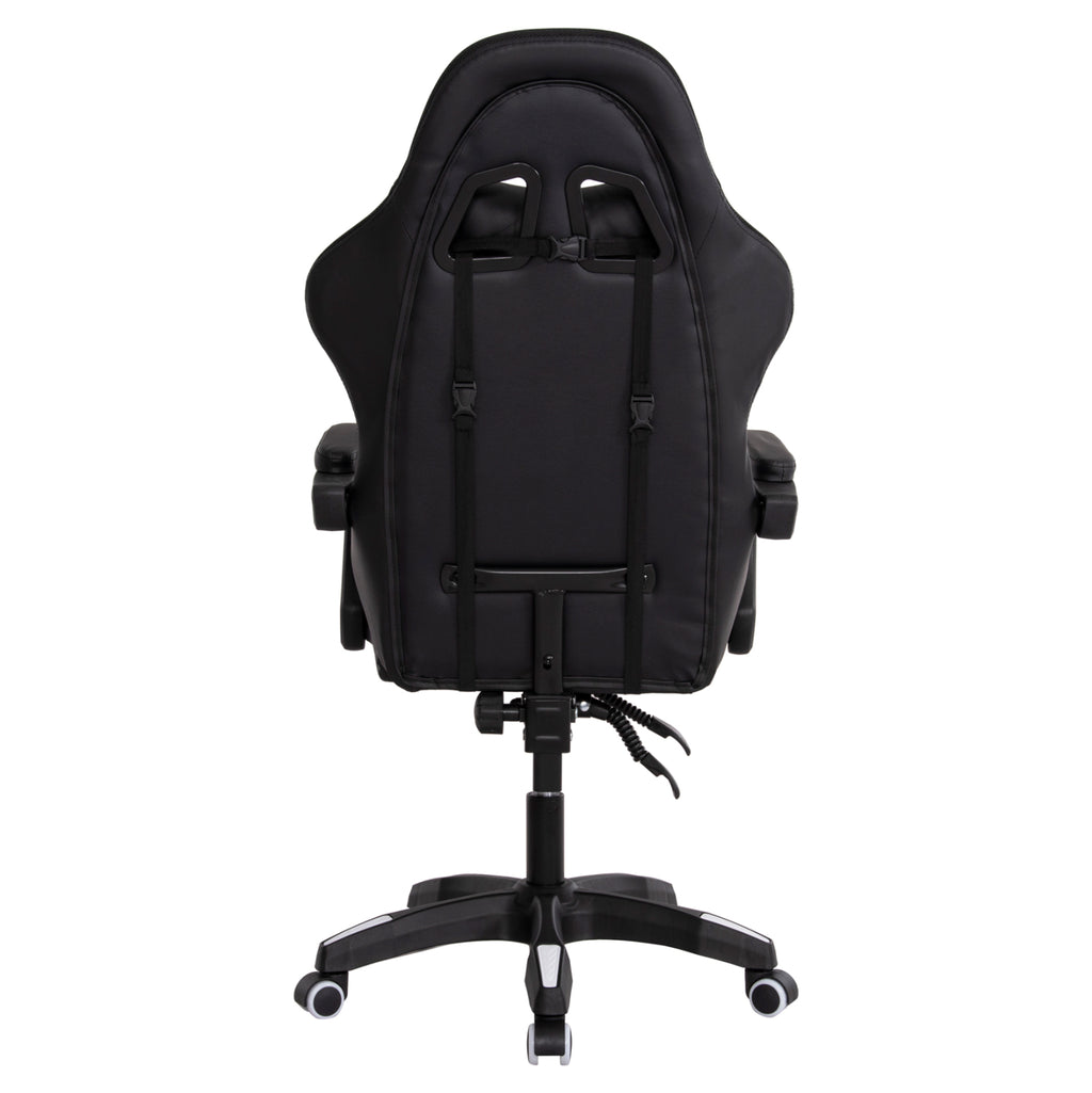 ΠΟΛΥΘΡΟΝΑ GAMING DARREN HM1203.04 ΜΑΥΡΟ-ΛΕΥΚΟ PVC 58.5x100x120Υεκ.