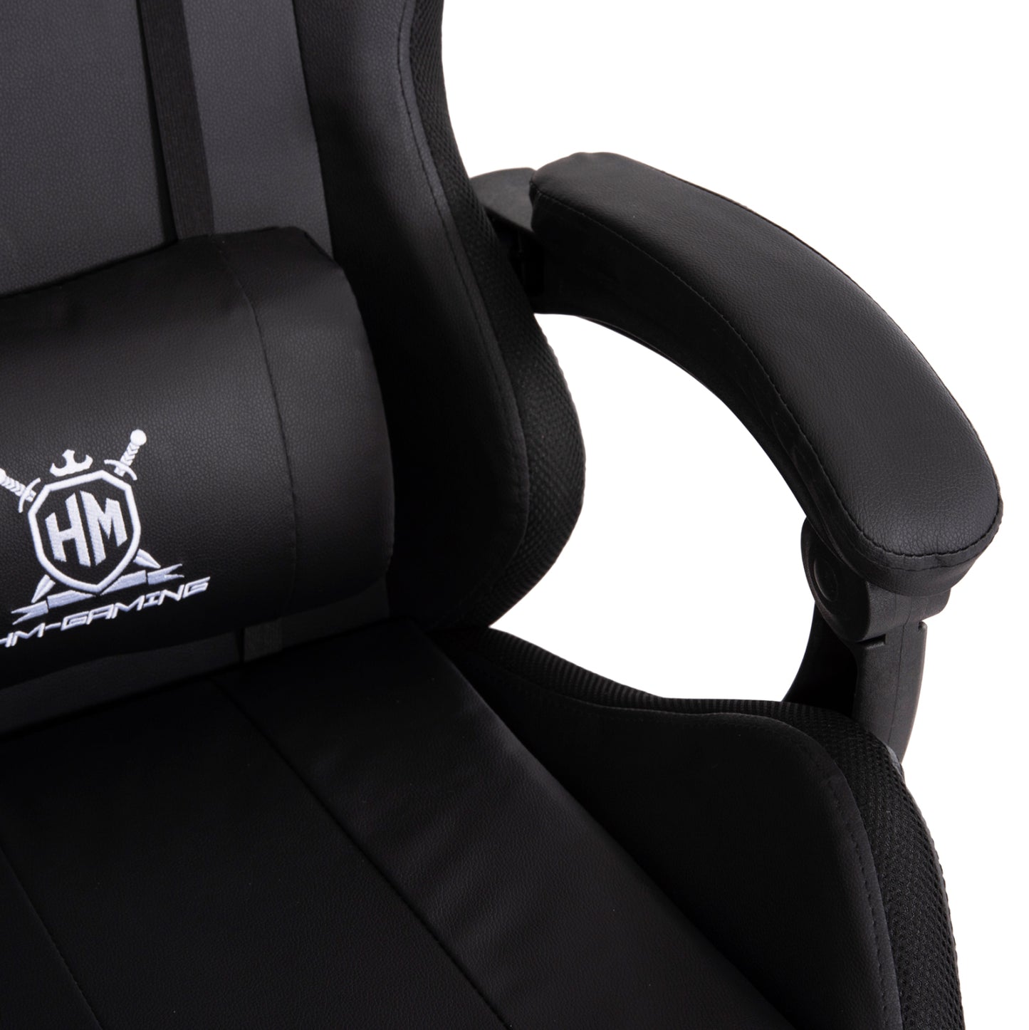 ΠΟΛΥΘΡΟΝΑ GAMING DARREN HM1203.04 ΜΑΥΡΟ-ΛΕΥΚΟ PVC 58.5x100x120Υεκ.