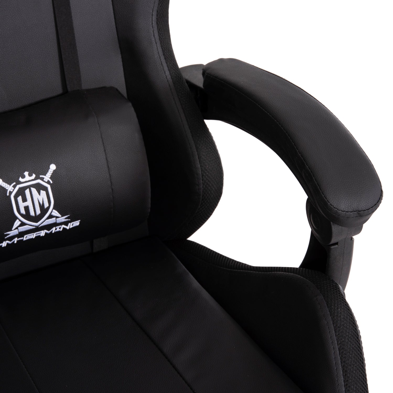 ΠΟΛΥΘΡΟΝΑ GAMING DARREN HM1203.04 ΜΑΥΡΟ-ΛΕΥΚΟ PVC 58.5x100x120Υεκ.