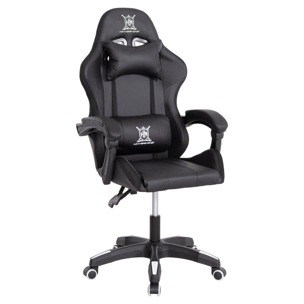 ΠΟΛΥΘΡΟΝΑ GAMING DARREN HM1203.04 ΜΑΥΡΟ-ΛΕΥΚΟ PVC 58.5x100x120Υεκ.