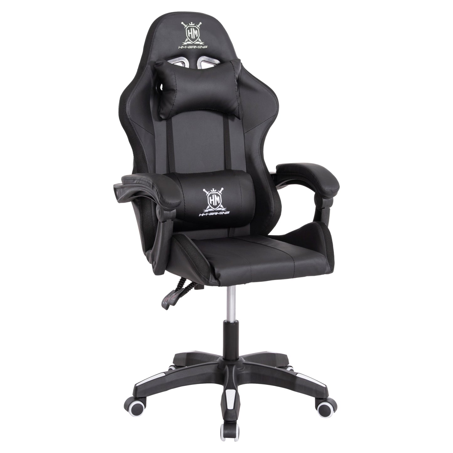 ΠΟΛΥΘΡΟΝΑ GAMING DARREN HM1203.04 ΜΑΥΡΟ-ΛΕΥΚΟ PVC 58.5x100x120Υεκ.